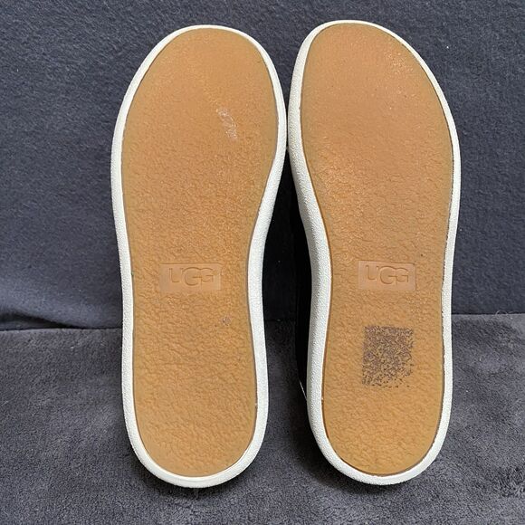 UGG Womens Cas 1019108 Black Leather Low Top Slip On Sneaker Shoes Size 11 - Picture 7 of 9